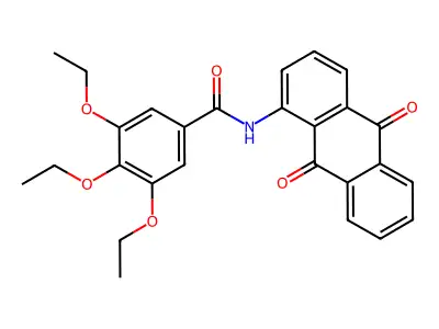 N-(9,10-dioxo-9,10-dihydroanthracen-1-yl)-3,4,5-triethoxybenzamide structure