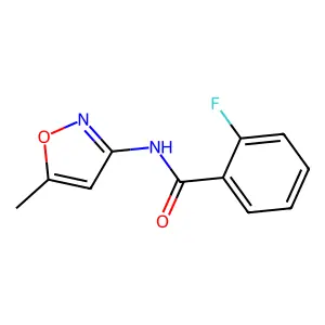 2-fluoro-N-(5-methyl-3-isoxazolyl)benzamide structure