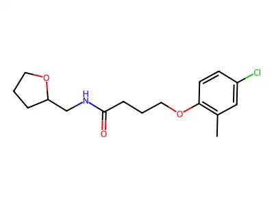 4-(4-chloro-2-methylphenoxy)-N-(oxolan-2-ylmethyl)butanamide structure