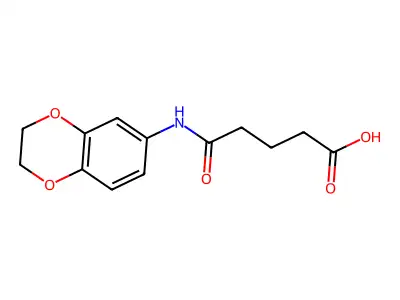 5-(2,3-Dihydro-1,4-benzodioxin-6-ylamino)-5-oxopentanoic acid structure