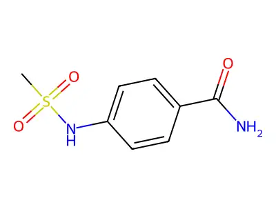 4-Methanesulfonamidobenzamide structure