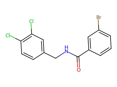 3-bromo-N-[(3,4-dichlorophenyl)methyl]benzamide structure