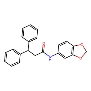 N-(1,3-benzodioxol-5-yl)-3,3-diphenylpropanamide structure