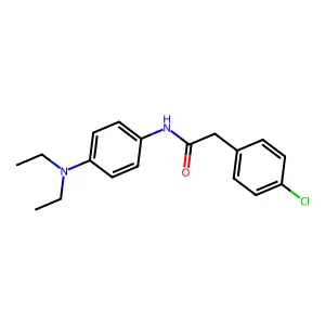 2-(4-chlorophenyl)-N-[4-(diethylamino)phenyl]acetamide structure