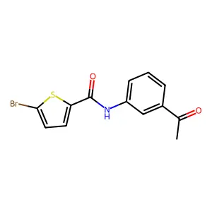 N-(3-acetylphenyl)-5-bromothiophene-2-carboxamide structure
