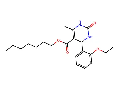heptyl 4-(2-ethoxyphenyl)-6-methyl-2-oxo-1,2,3,4-tetrahydropyrimidine-5-carboxylate structure