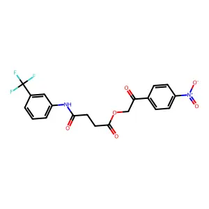 2-{4-Nitrophenyl}-2-oxoethyl 4-oxo-4-[3-(trifluoromethyl)anilino]butanoate structure