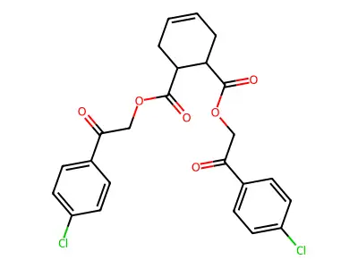 Bis[2-(4-chlorophenyl)-2-oxoethyl] cyclohex-4-ene-1,2-dicarboxylate structure
