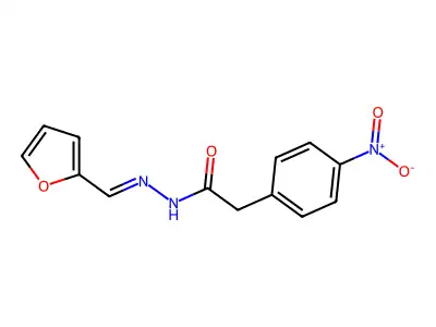 N-(2-Furylmethylideneamino)-2-(4-nitrophenyl)acetamide structure