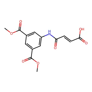 4-{[3,5-bis(methoxycarbonyl)phenyl]amino}-4-oxo-2-butenoic acid structure