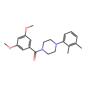 (3,5-Dimethoxyphenyl)-[4-(2,3-dimethylphenyl)piperazin-1-yl]methanone structure