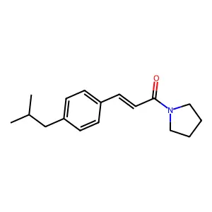 3-[4-(2-Methylpropyl)phenyl]-1-pyrrolidin-1-ylprop-2-en-1-one structure