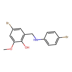 4-Bromo-2-{[(4-bromophenyl)amino]methyl}-6-methoxyphenol structure