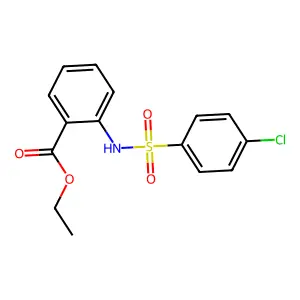 Ethyl 2-[(4-chlorophenyl)sulfonylamino]benzoate structure