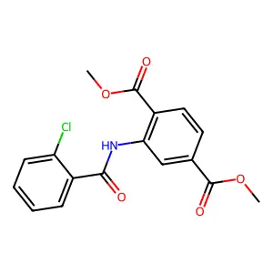 Dimethyl 2-[(2-chlorobenzoyl)amino]benzene-1,4-dicarboxylate structure