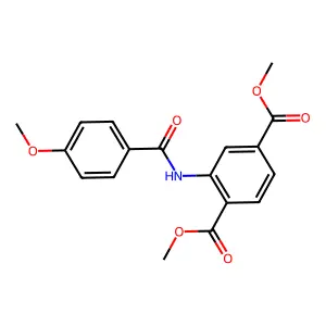 Dimethyl 2-[(4-methoxybenzoyl)amino]terephthalate structure