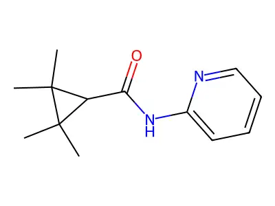 2,2,3,3-tetramethyl-N-(2-pyridinyl)cyclopropanecarboxamide structure