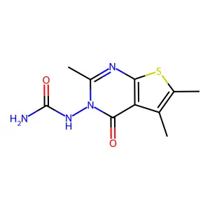 (2,5,6-Trimethyl-4-oxothieno[2,3-d]pyrimidin-3-yl)urea structure