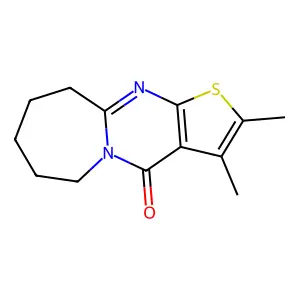 2,3-Dimethyl-7,8,9,10-tetrahydrothieno[2',3':4,5]pyrimido[1,2-a]azepin-4(6H)-one structure