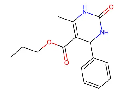 Propyl 6-methyl-2-oxo-4-phenyl-1,2,3,4-tetrahydropyrimidine-5-carboxylate structure