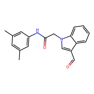 N-(3,5-Dimethylphenyl)-3-formyl-1H-indole-1-acetamide structure