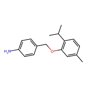 4-{[5-Methyl-2-(propan-2-yl)phenoxy]methyl}aniline structure