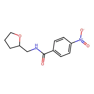 4-nitro-N-(tetrahydrofuran-2-ylmethyl)benzamide structure