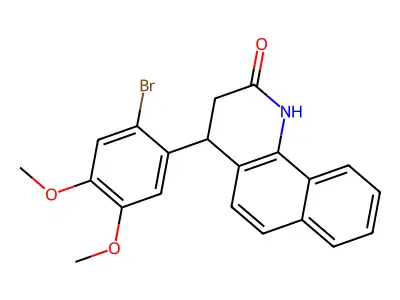 4-(2-bromo-4,5-dimethoxyphenyl)-3,4-dihydrobenzo[h]quinolin-2(1H)-one structure