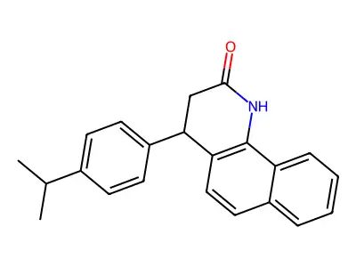 4-(4-isopropylphenyl)-3,4-dihydrobenzo[h]quinolin-2(1H)-one structure
