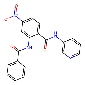 2-benzamido-4-nitro-N-pyridin-3-ylbenzamide structure