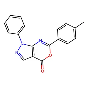 6-(4-Methylphenyl)-1-phenylpyrazolo[3,4-d][1,3]oxazin-4-one structure