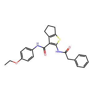 N-(4-ethoxyphenyl)-2-[(phenylacetyl)amino]-5,6-dihydro-4H-cyclopenta[b]thiophene-3-carboxamide structure