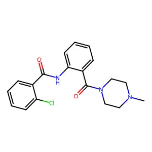 2-chloro-N-[2-(4-methylpiperazine-1-carbonyl)phenyl]benzamide structure