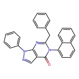 6-Benzyl-5-naphthalen-1-yl-1-phenylpyrazolo[3,4-d]pyrimidin-4-one structure