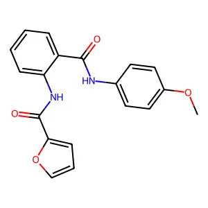 N-[2-[(4-methoxyphenyl)carbamoyl]phenyl]furan-2-carboxamide structure