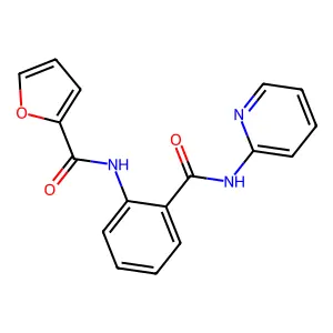 N-[2-(pyridin-2-ylcarbamoyl)phenyl]furan-2-carboxamide structure