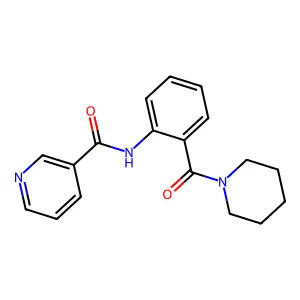 N-[2-(piperidine-1-carbonyl)phenyl]pyridine-3-carboxamide structure