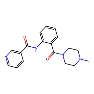 N-[2-(4-methylpiperazine-1-carbonyl)phenyl]pyridine-3-carboxamide structure
