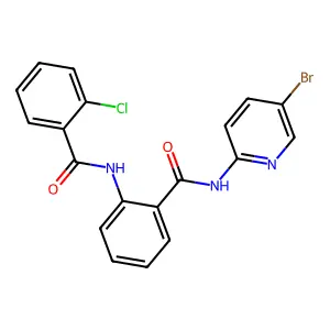 N-(5-bromopyridin-2-yl)-2-[(2-chlorobenzoyl)amino]benzamide structure