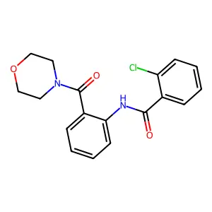 2-chloro-N-[2-(morpholin-4-ylcarbonyl)phenyl]benzamide structure
