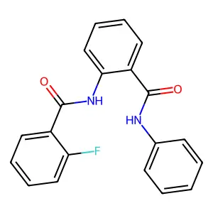 2-[(2-fluorobenzoyl)amino]-N-phenylbenzamide structure