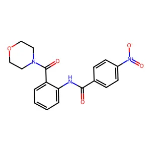 N-[2-(morpholine-4-carbonyl)phenyl]-4-nitrobenzamide structure