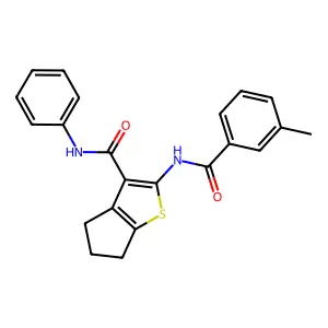 2-[(3-Methylbenzoyl)amino]-N-phenyl-5,6-dihydro-4H-cyclopenta[b]thiophene-3-carboxamide structure