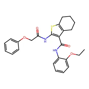 N-(2-ethoxyphenyl)-2-(2-phenoxyacetamido)-4,5,6,7-tetrahydro-1-benzothiophene-3-carboxamide structure
