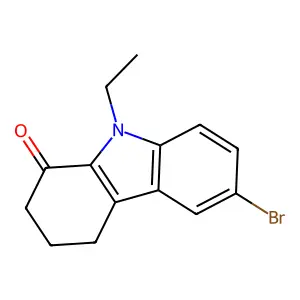 6-bromo-9-ethyl-3,4-dihydro-2H-carbazol-1-one structure