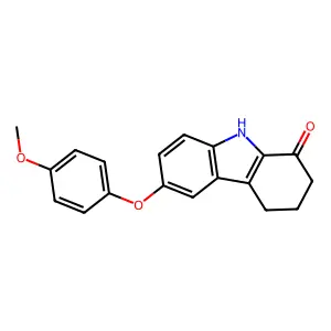 6-(4-methoxyphenoxy)-2,3,4,9-tetrahydro-1H-carbazol-1-one structure