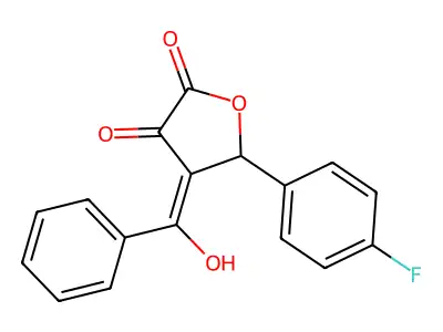 4-benzoyl-5-(4-fluorophenyl)-3-hydroxy-2(5H)-furanone structure
