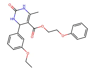 2-phenoxyethyl 4-(3-ethoxyphenyl)-6-methyl-2-oxo-1,2,3,4-tetrahydropyrimidine-5-carboxylate structure
