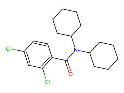 2,4-dichloro-N,N-dicyclohexylbenzamide structure