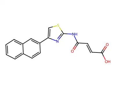 (E)-4-[(4-naphthalen-2-yl-1,3-thiazol-2-yl)amino]-4-oxobut-2-enoic acid structure